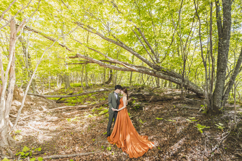 森の中での撮影