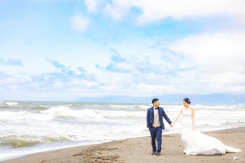 石狩の海で雰囲気のあるお写真を
