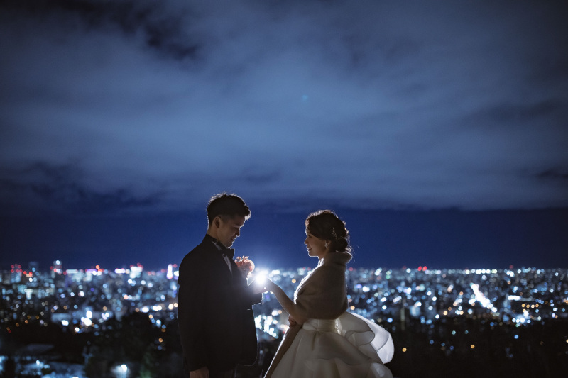 夜の冬景色でも