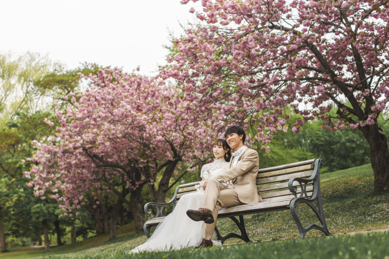 ベンチに座ってゆったり