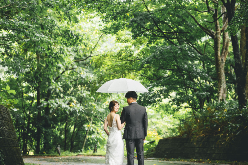 相合傘ショットで！