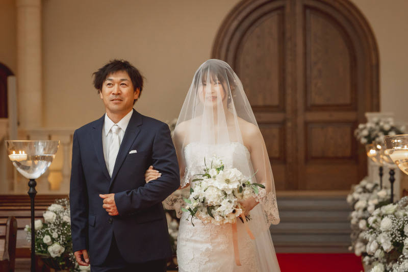 お父様と入場シーン