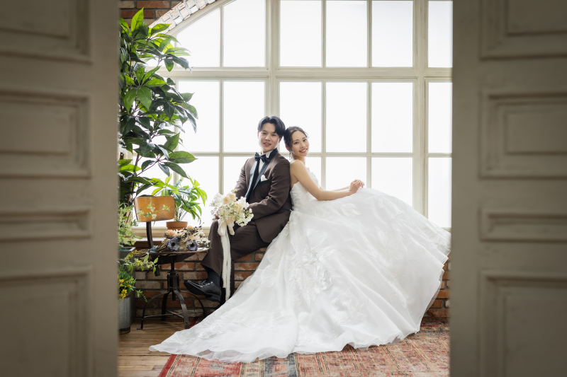 ウェディングドレス撮影へ