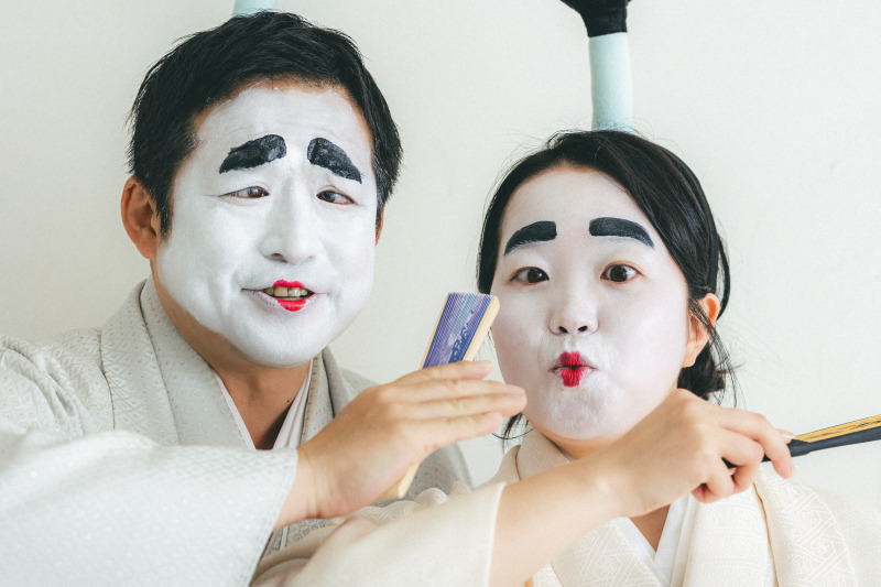 バカ殿様メイクで撮影！