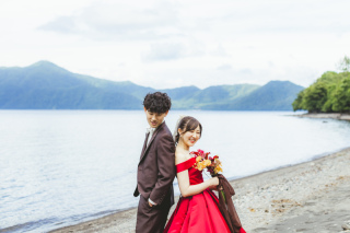 スタジオと支笏湖で2日間撮影！