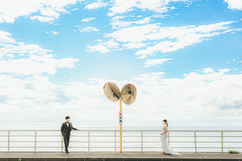 カーブミラーと一緒に