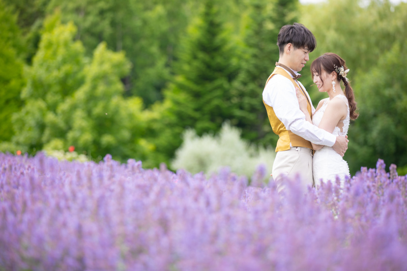 ラベンダー畑で