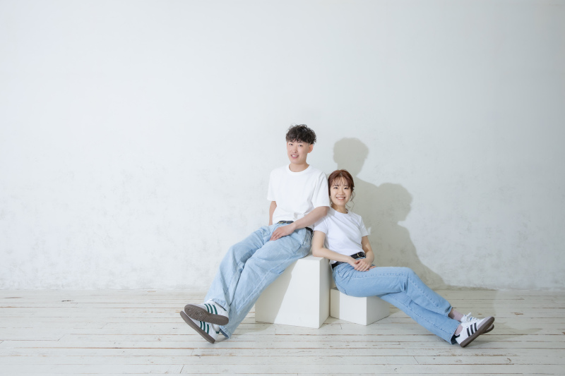 お揃いコーデで私服撮影