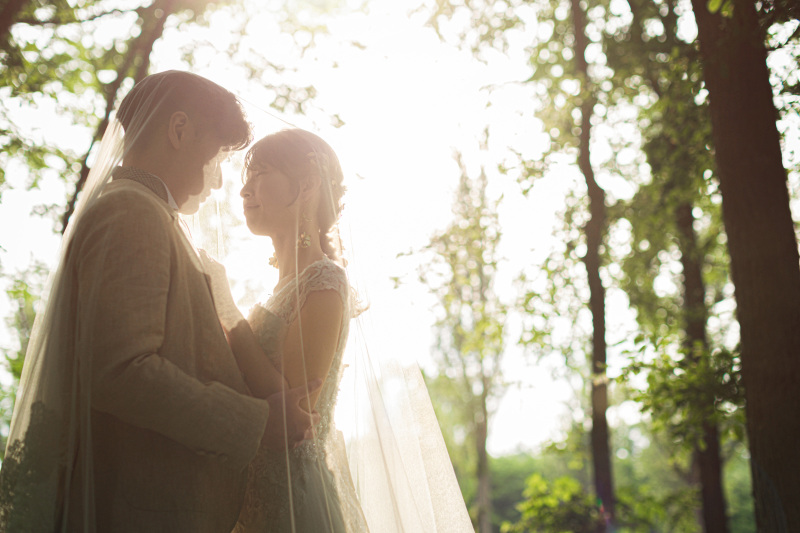 光に包まれたベールの中で