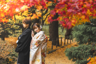 中島公園にて紅葉フォト