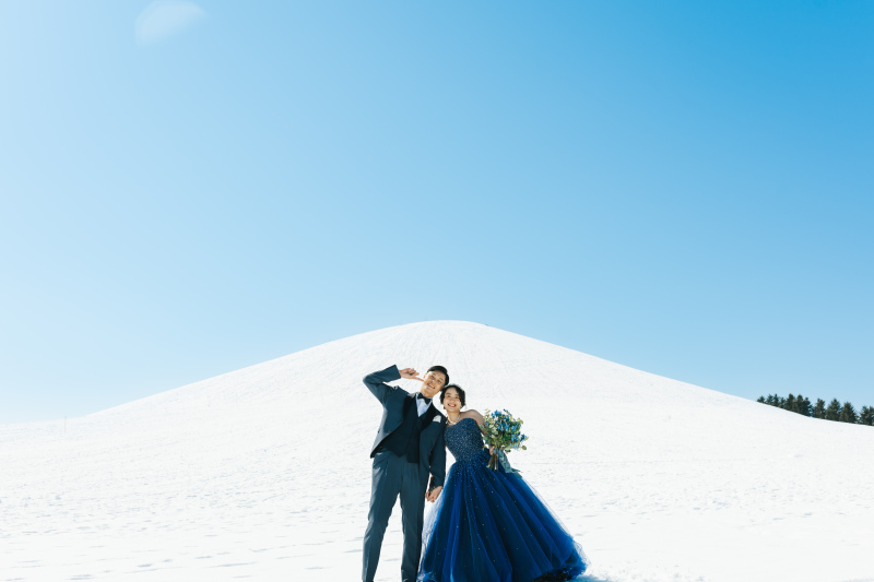 快晴の中、丘での撮影!