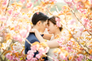 大好きなお花に囲まれて