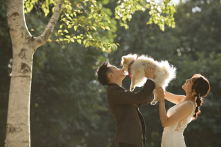 大切な愛犬との一枚