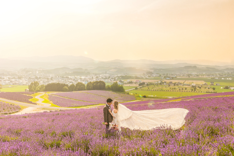 富良野ラベンダーロケ承り中▼データ300カット 衣装1着ランクフリー 3時間撮影 スタッフ出張費込み 