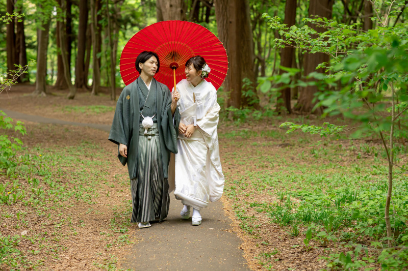 【円山公園or中島公園プラン】洋装or和装1着 撮影データ50カット ※衣装グレードアップなし