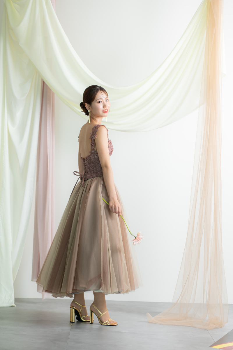 color dress（ミモレ丈）