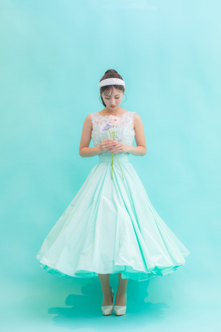 color dress（ミモレ丈）