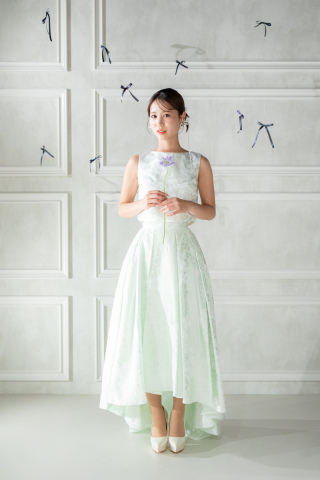 color dress（ミモレ丈）