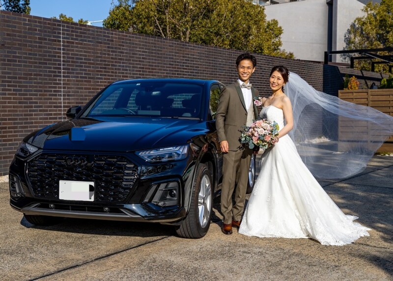 家族3人のウェディングフォト~with favorite car~