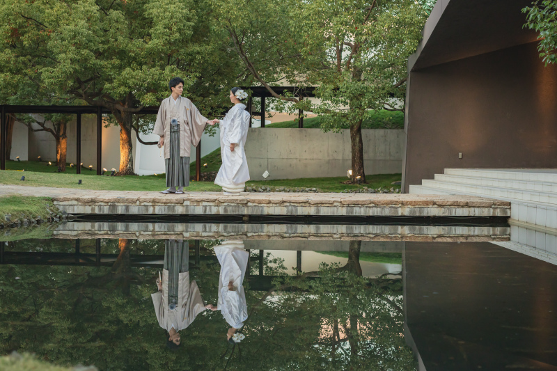 ガーデンで撮る水面ショット