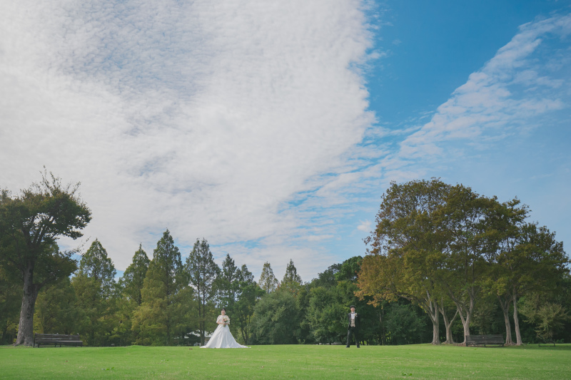 広大な万博記念公園のロケーション撮影も。