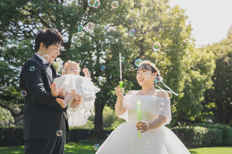 はじめてのしゃぼん玉♪