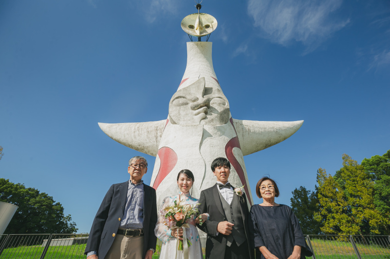 【太陽の塔と撮影】万博記念公園でフォトウェディング