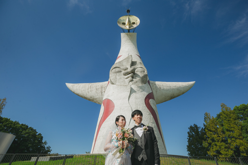 【太陽の塔と撮影】万博記念公園でフォトウェディング