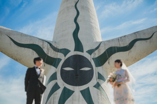 【太陽の塔と撮影】万博記念公園でフォトウェディング