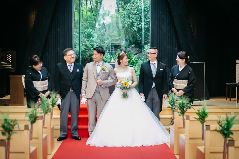 【緑に囲まれたチャペルで撮影】迎賓館フォトウェディング