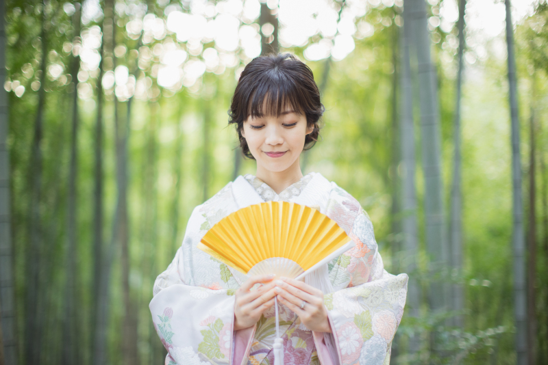 庭園の中には、竹林も