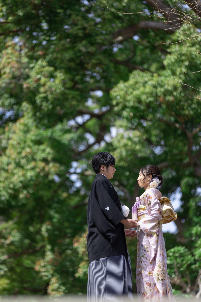 自然に包まれた和装撮影