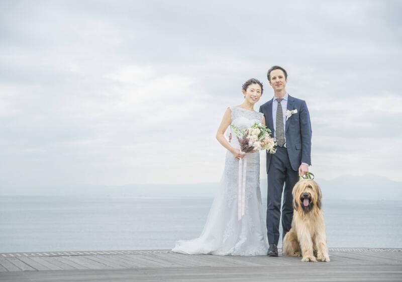 ペットとご一緒のフォトウェディング
