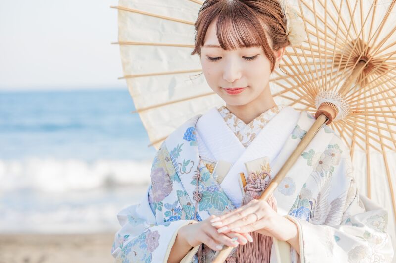 細目に着付けます