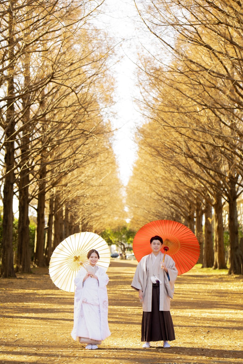 紅葉の和装前撮り