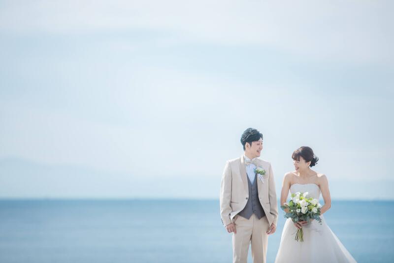 海辺のフォトウェディング