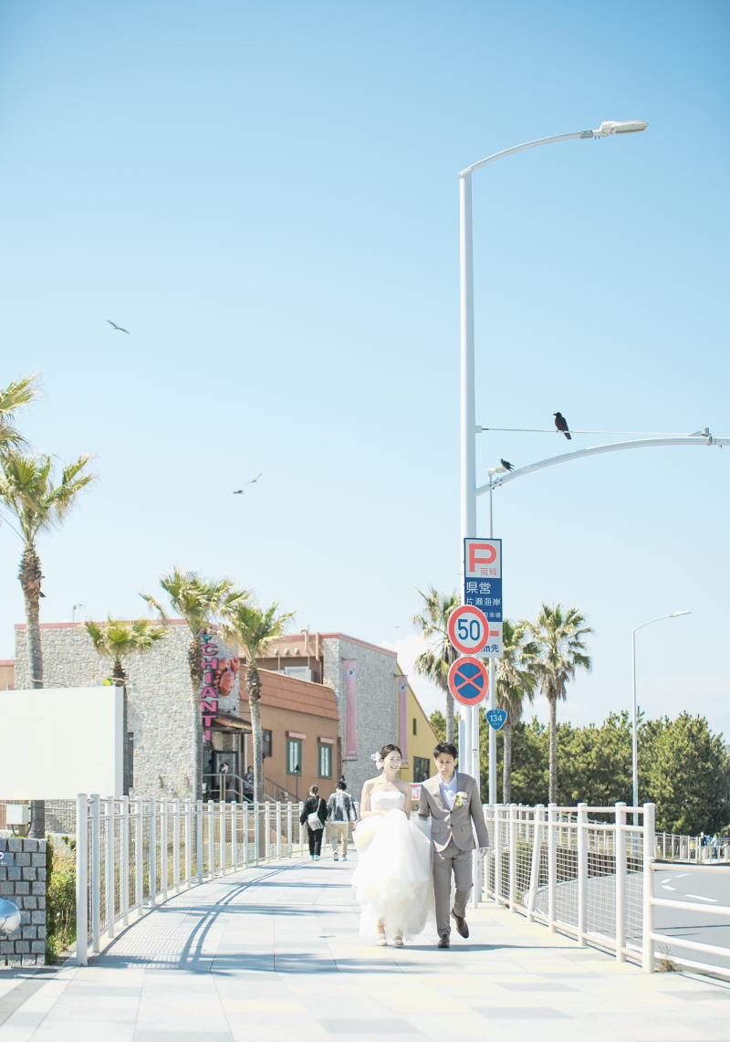 海まで徒歩で移動します