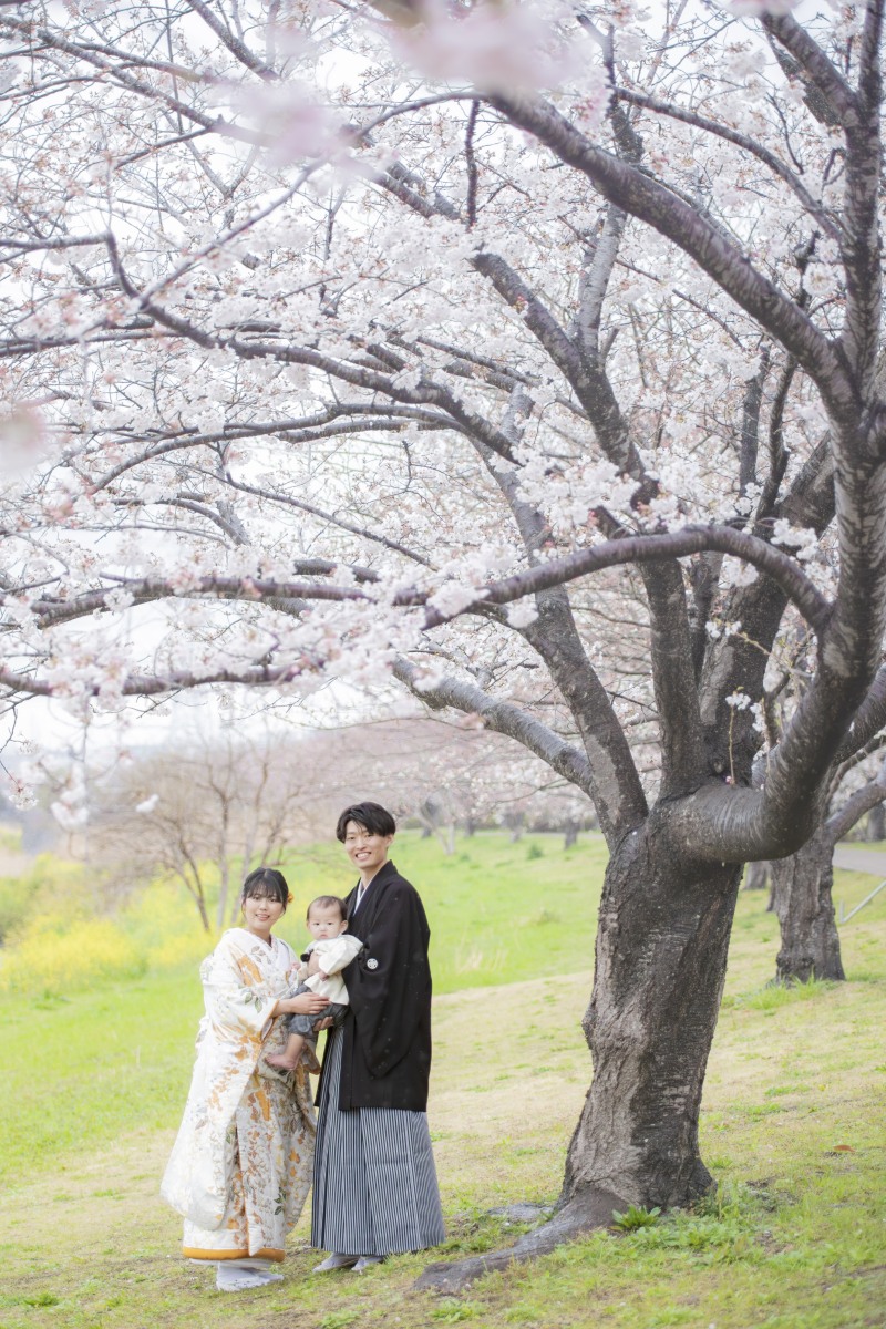 撮影の後半はファミリーフォトも