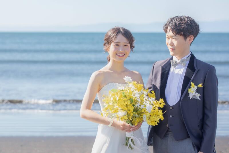 海辺のフォトウェディング