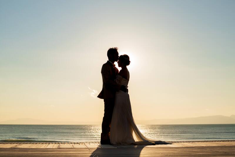 日没の瞬間の捉え