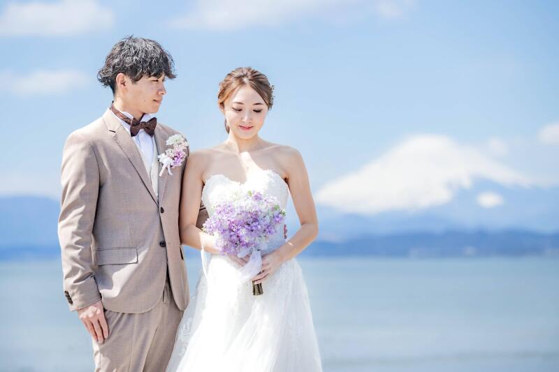 ドレス2着でスタジオと海ロケを