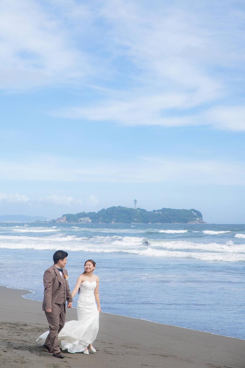 雄大なフォトウェディングは海ならでは