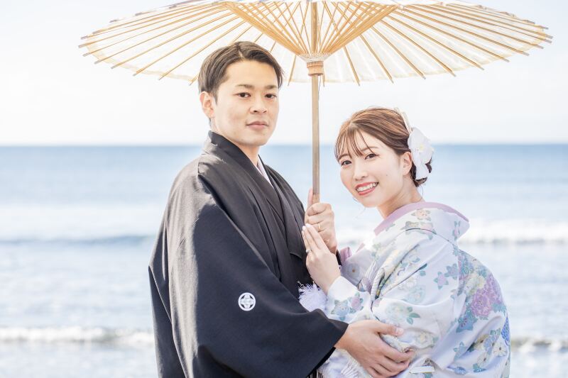 海辺の和装前撮りレポート