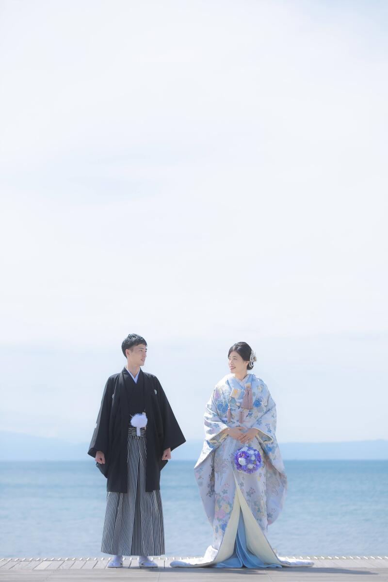 カノンウェディングといえば、海辺の2着撮影