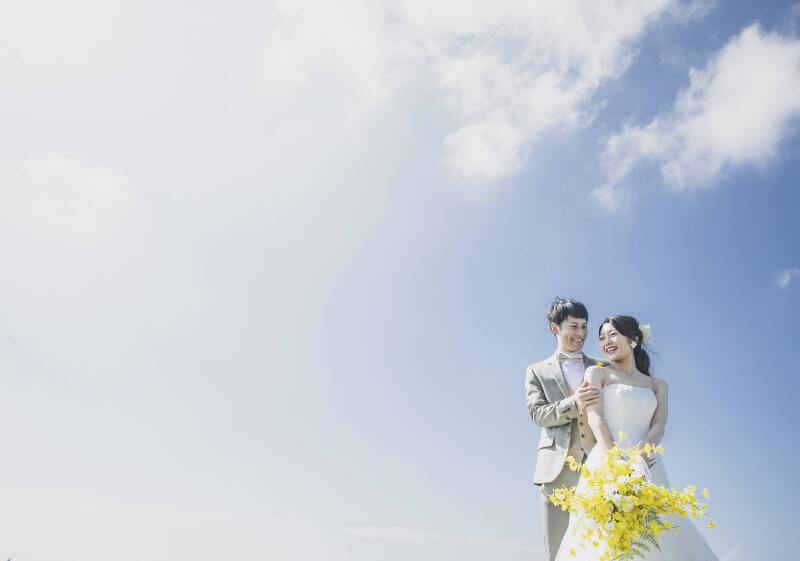 海辺のフォトウェディング