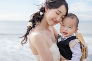 お子様と一緒のファミリーフォトウェディング