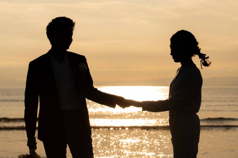 黄昏時の特別な写真