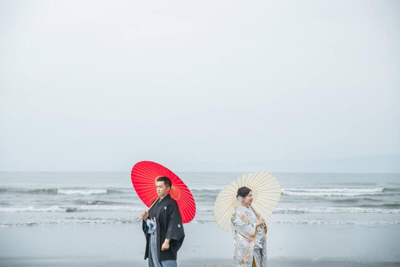 和傘を使ったイメージカット