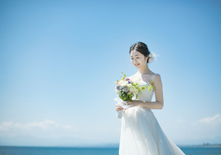 「青い空」「青い海」のフォトウェディング