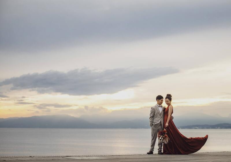 マジックアワーと呼ばれる美しい夕暮れ